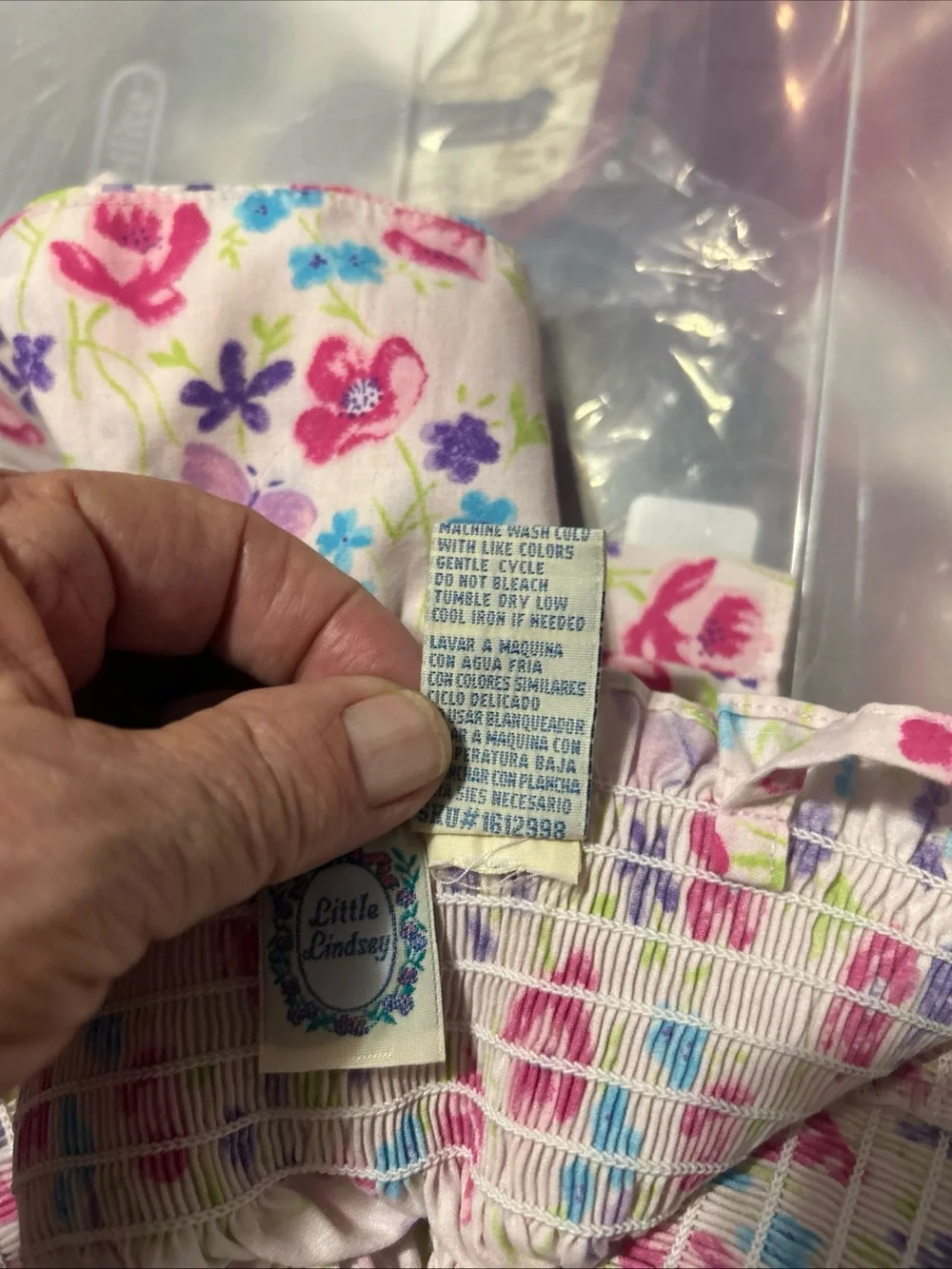 Girls' Pink Floral Smocked Sundress - Casual Summer Dress